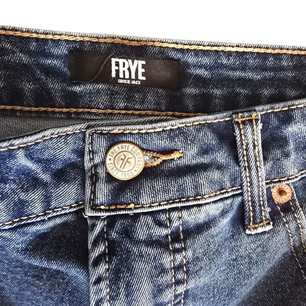 Frye Classic Blue Denim Jeans High Rise Straight Leg 10